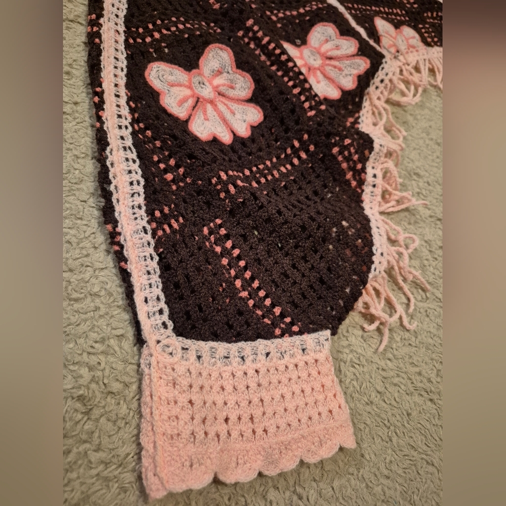 House or Harlow 1960 Crochet Fringe Bow Poncho Sweater NWT - Picture 5 of 10